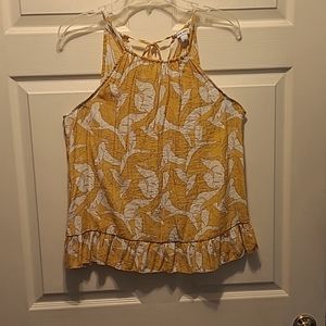 Nine West, women's tank top with ruffle hem